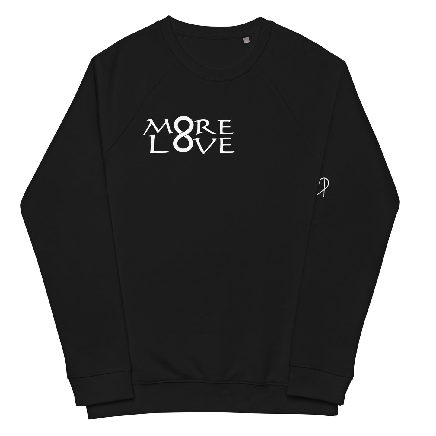More Love Unisex organic raglan sweatshirt