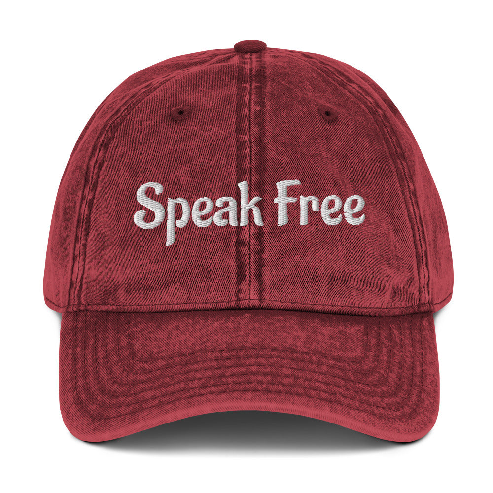 Speak Free Vintage Cotton Twill Cap