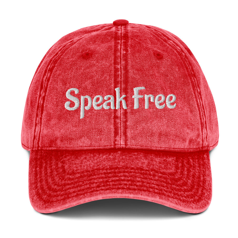 Speak Free Vintage Cotton Twill Cap
